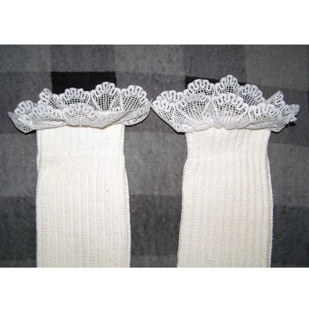 NEW Luxurious Cozy Knit White Knee Socks Adult